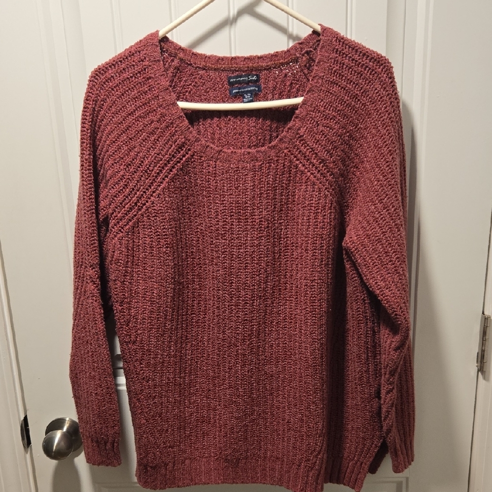 American Eagle Outfitters Mauve Pink Crew Neck Sweater